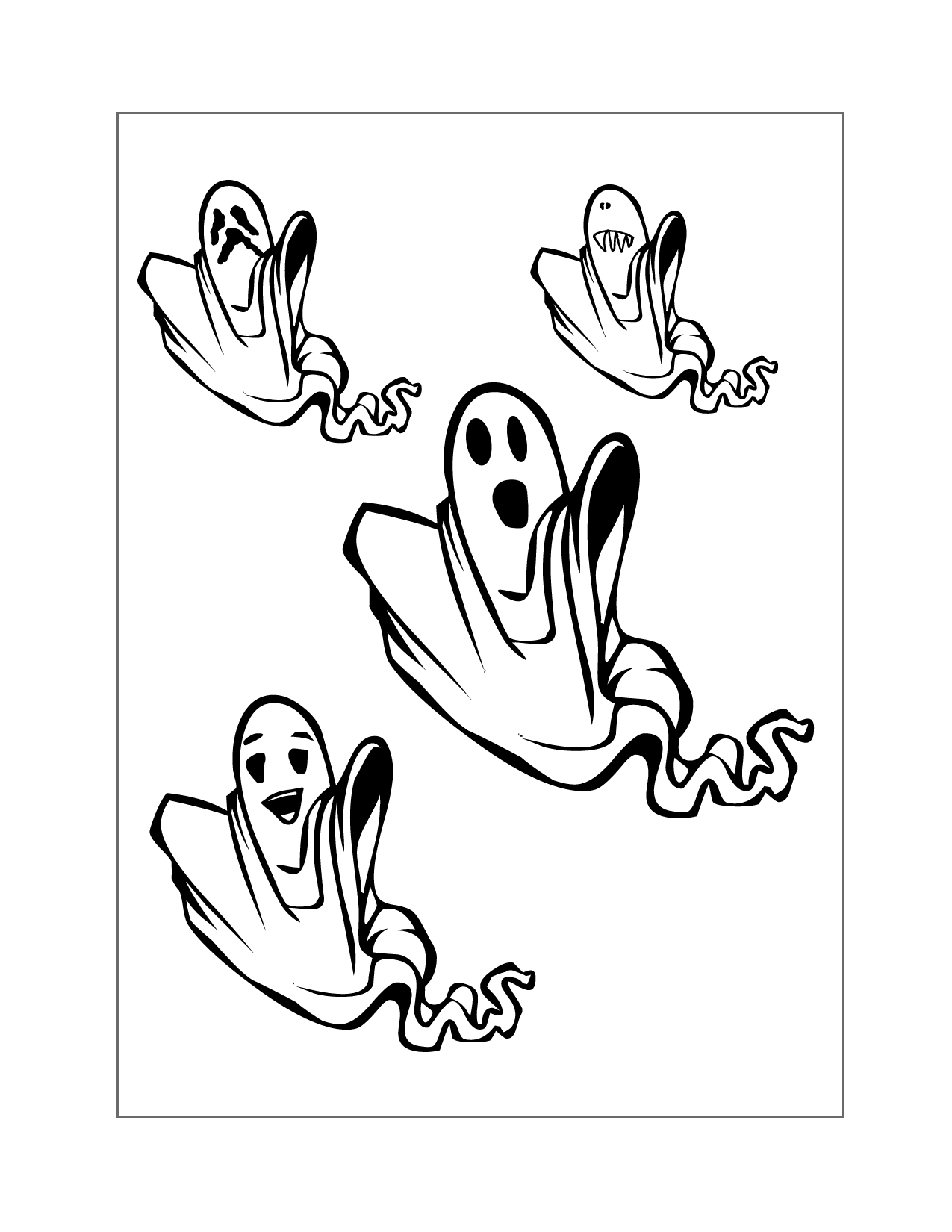 Ghosts Coloring Pages
