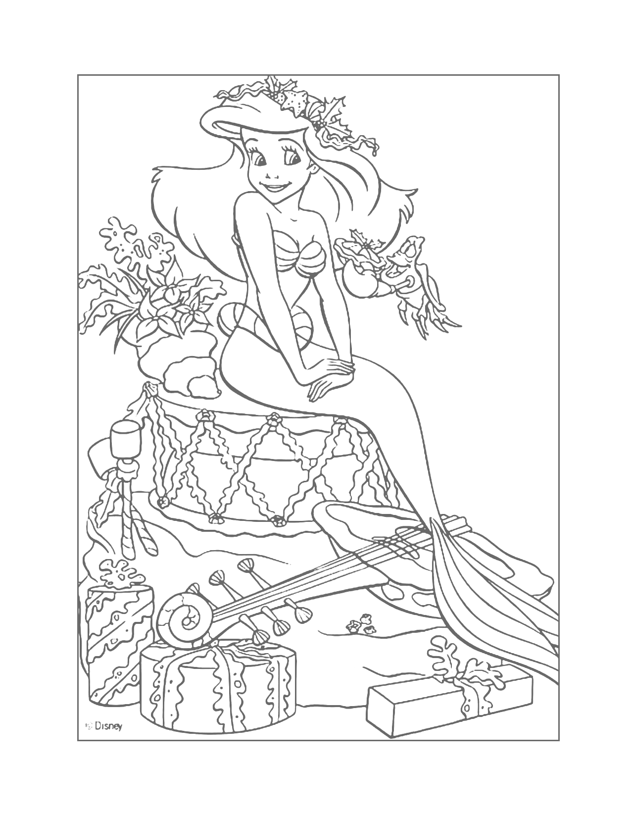 Gifts For Ariel Coloring Page