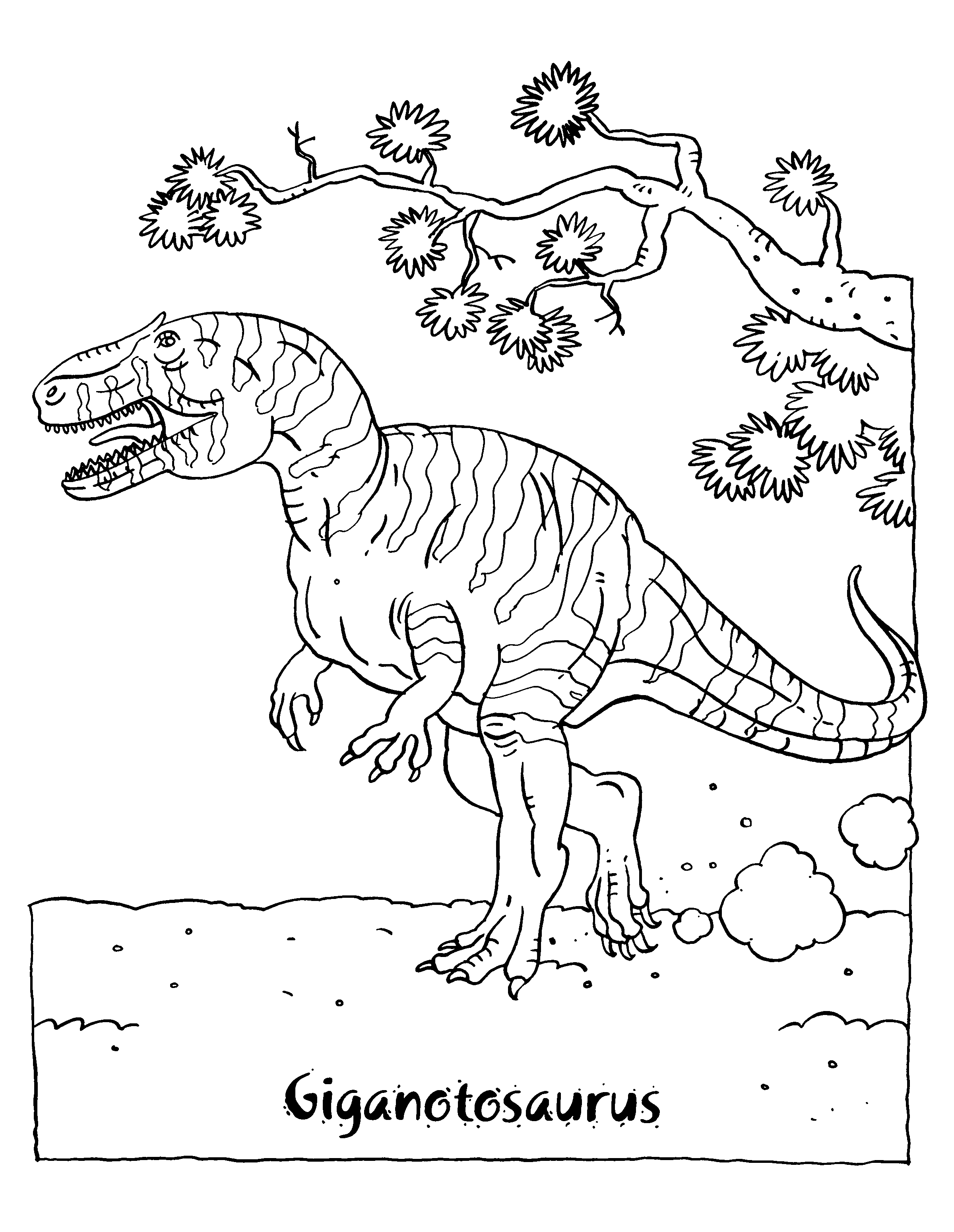 Giganotosaurus Dinosaur Coloring Page