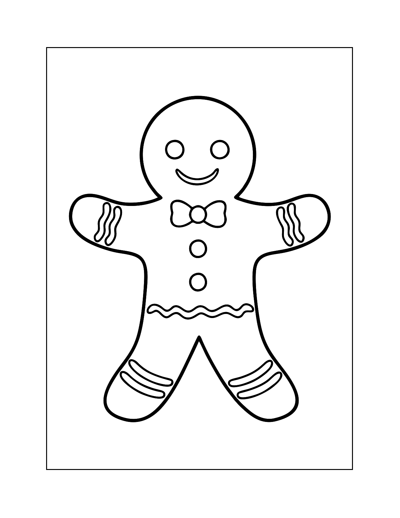 Gingerbread Cookie Coloring Page