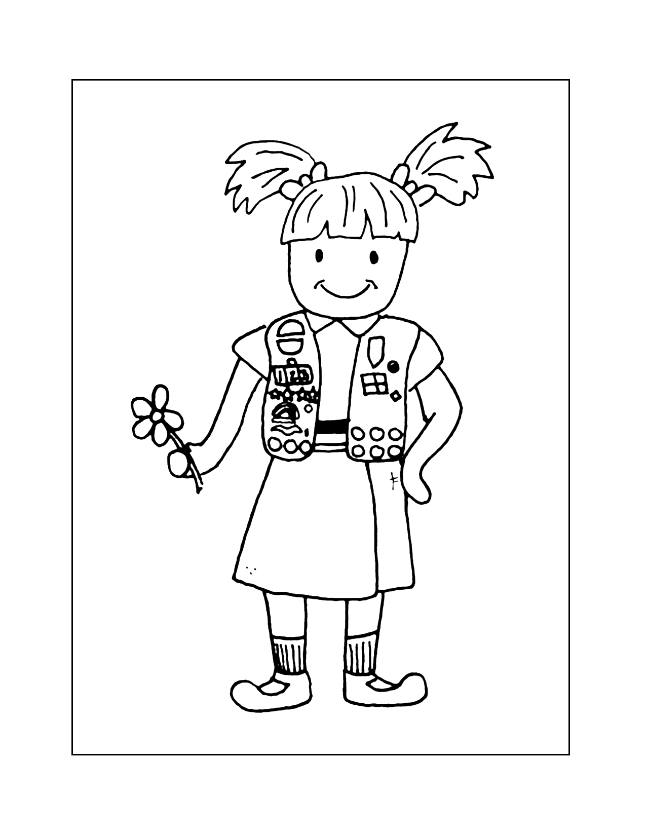 Girl Scout Coloring Page