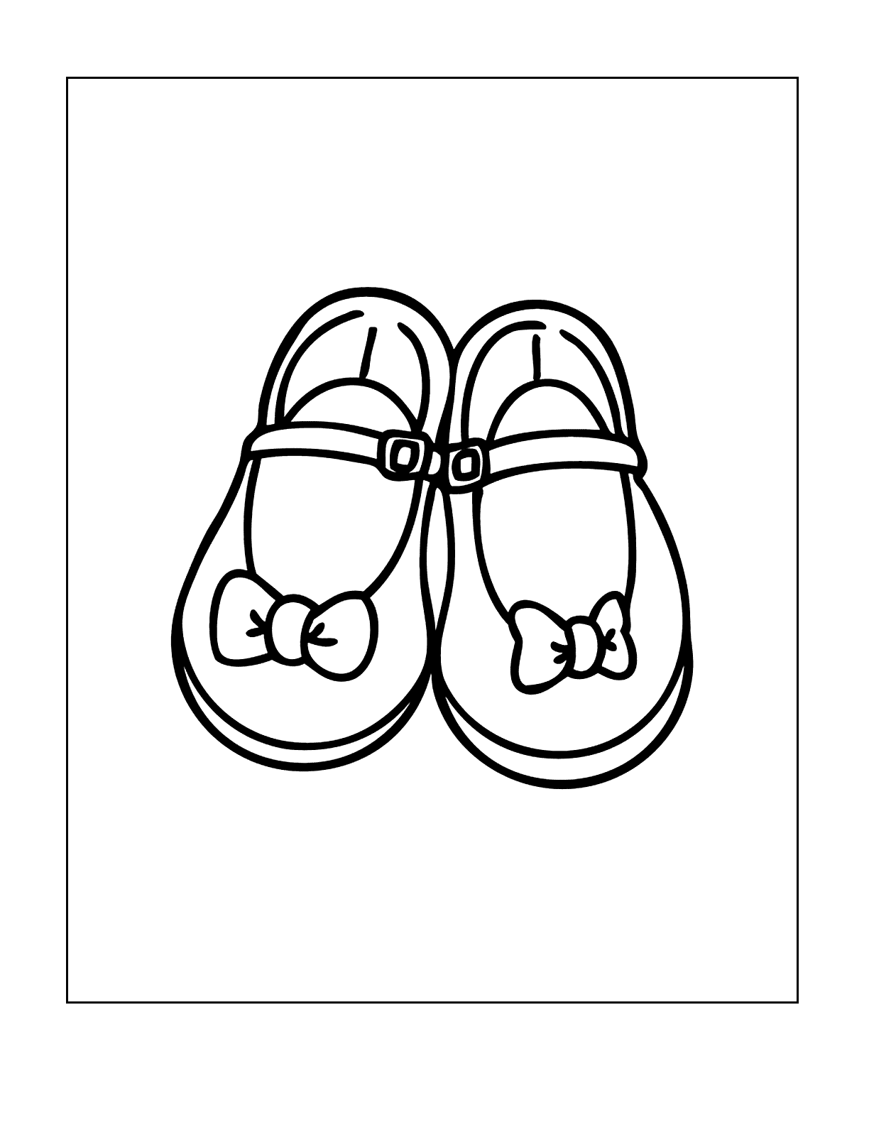 Girls Dress Shoes Coloring Page