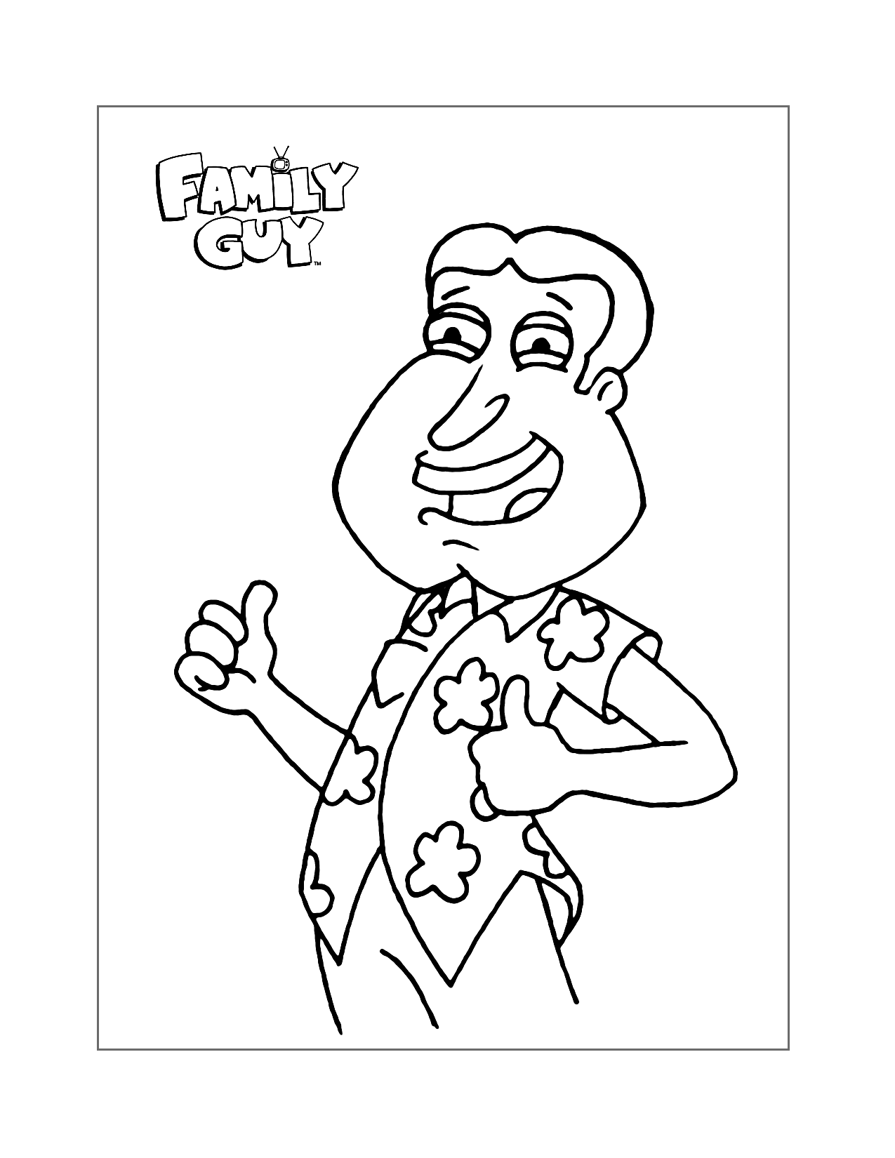 Glenn Quagmire Family Guy Coloring Pages