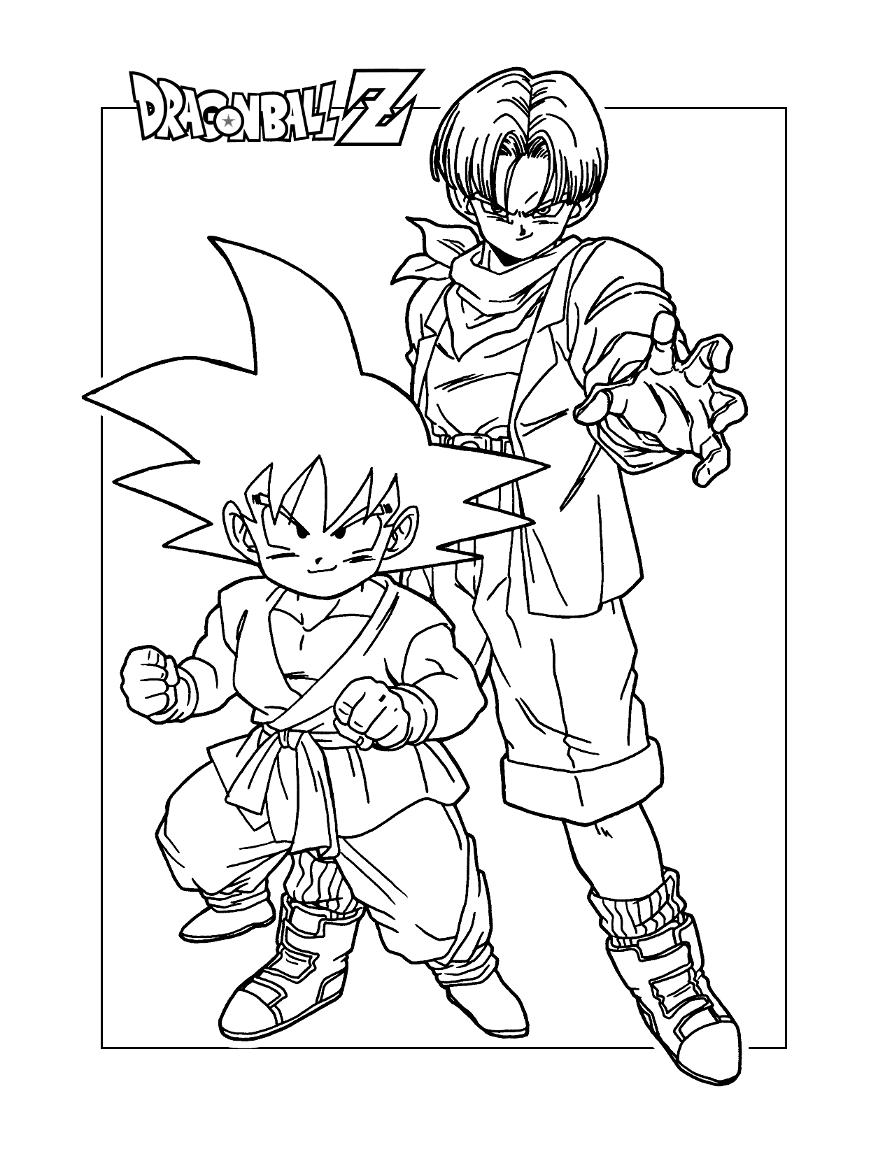 Gohan And Trunks Coloring Page