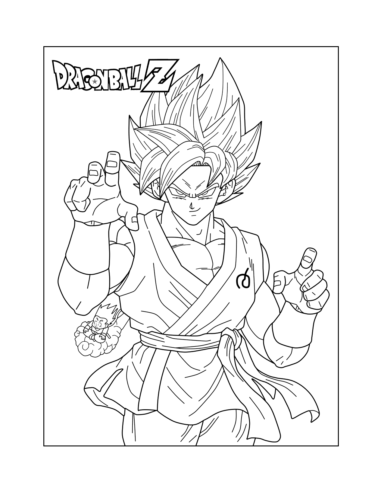 Goku And Gohan Coloring Page