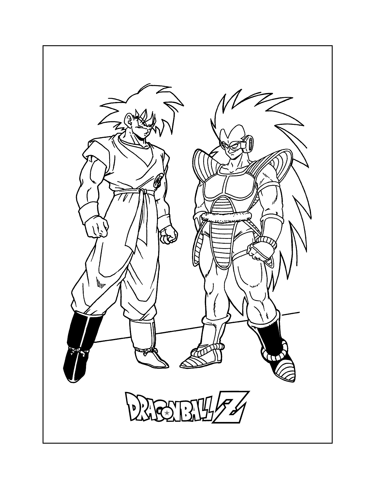 Goku And Vegeta Coloring Page