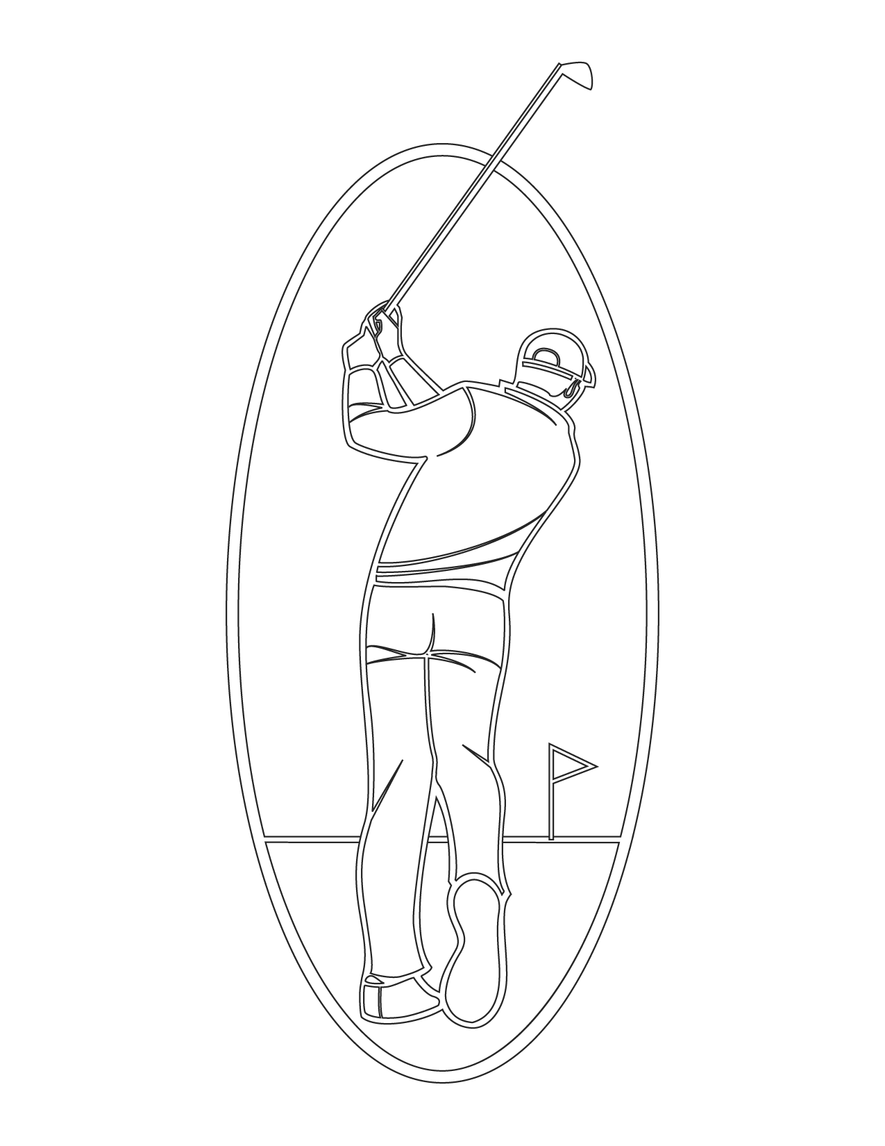 Golf Coloring Page