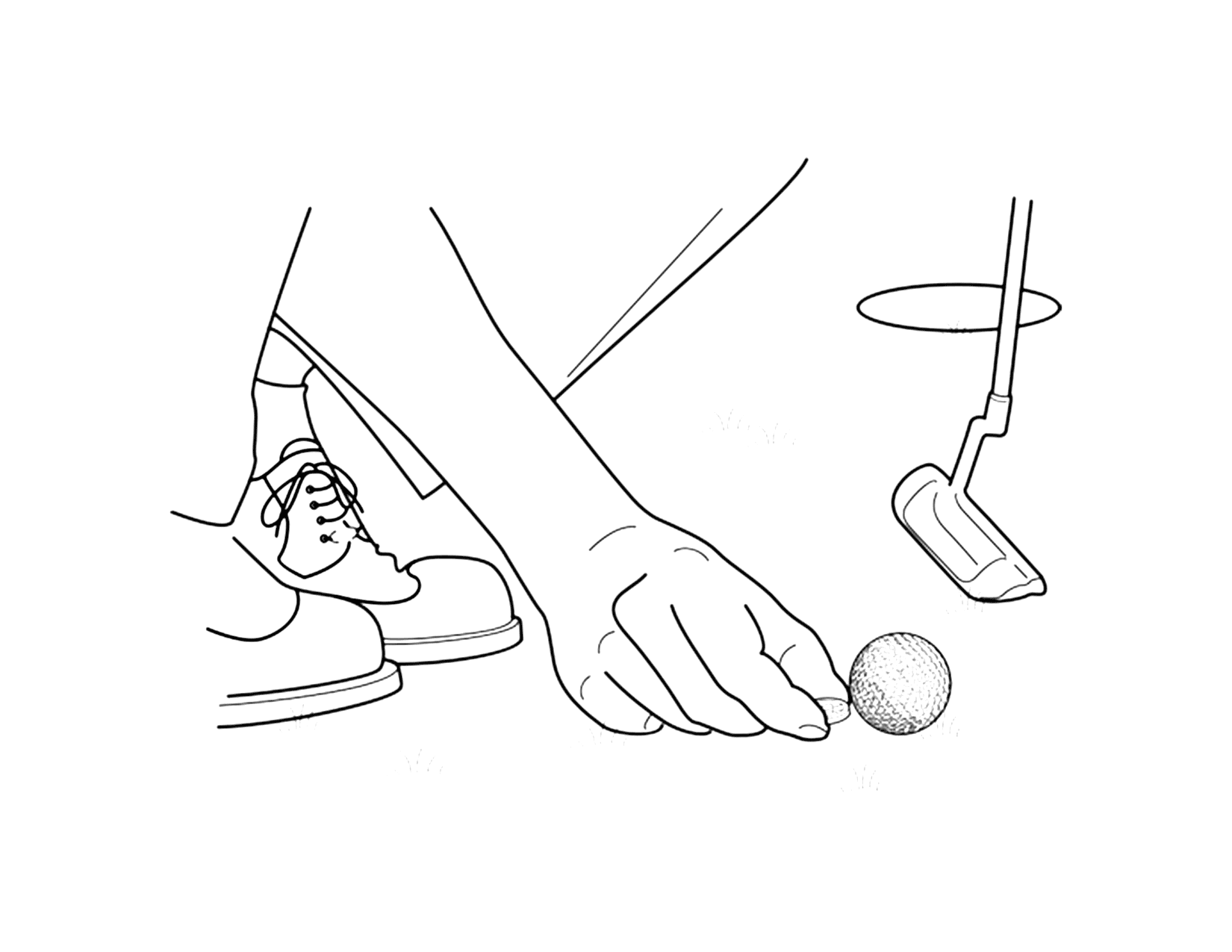 Golf Putting Coloring Page