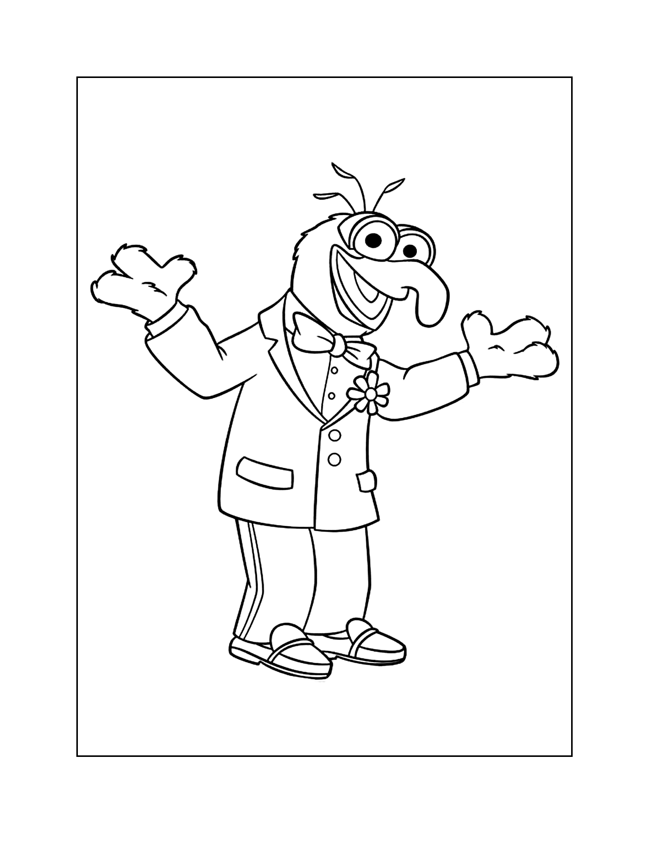 Gonzo In A Tuxedo Coloring Page