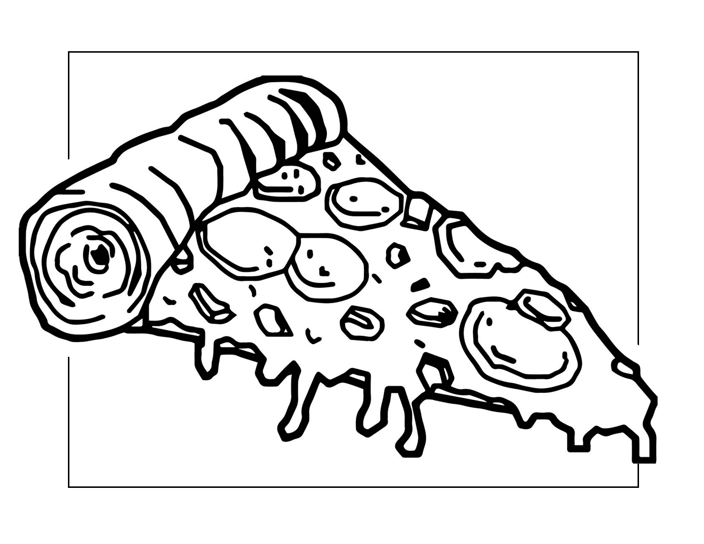 Gooey Pizza Coloring Pages