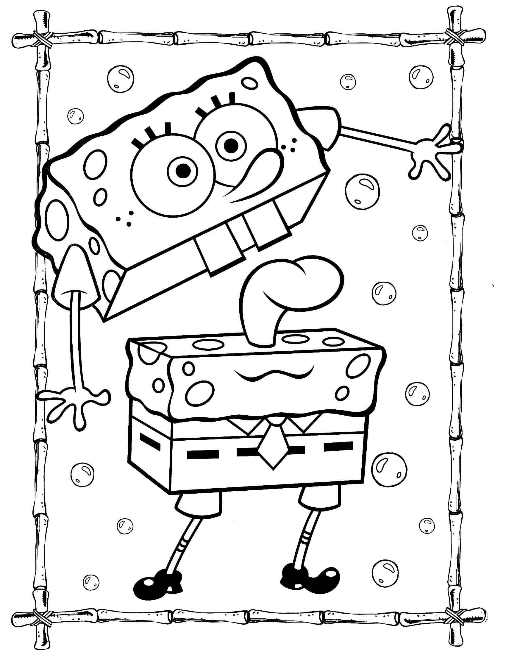 Goofy Spongebob Coloring Pages