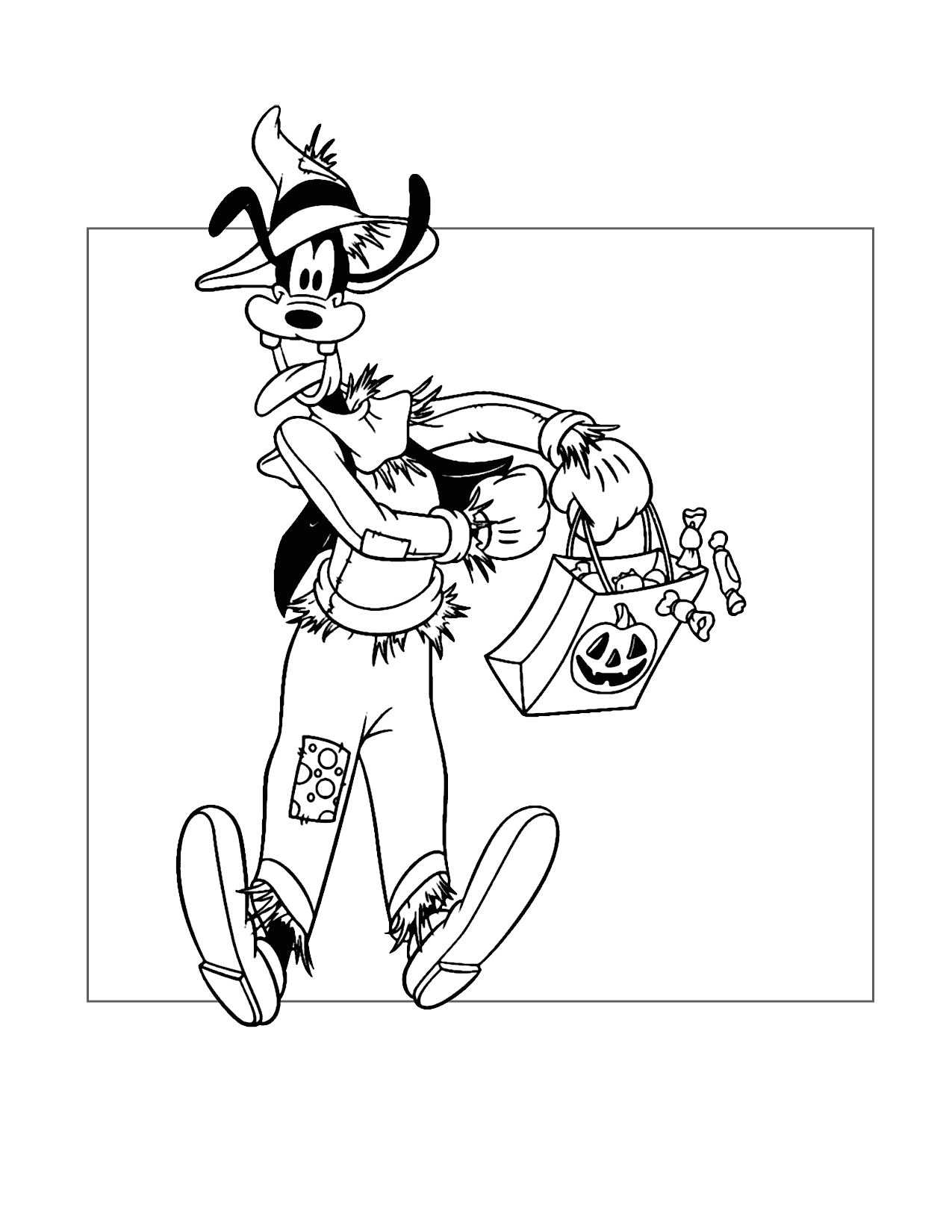 Goofys Halloween Costume Coloring Page
