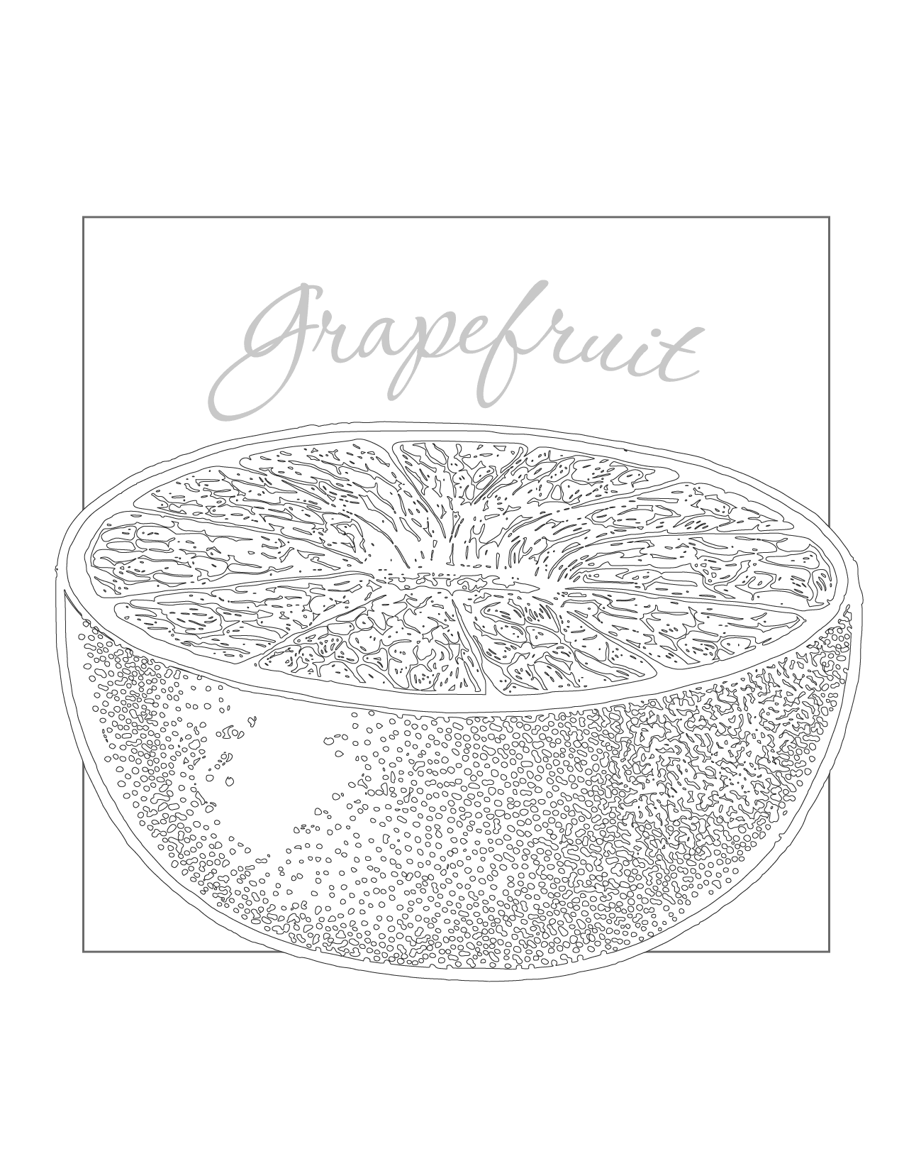Grapefruit For Breakfast Coloring Page