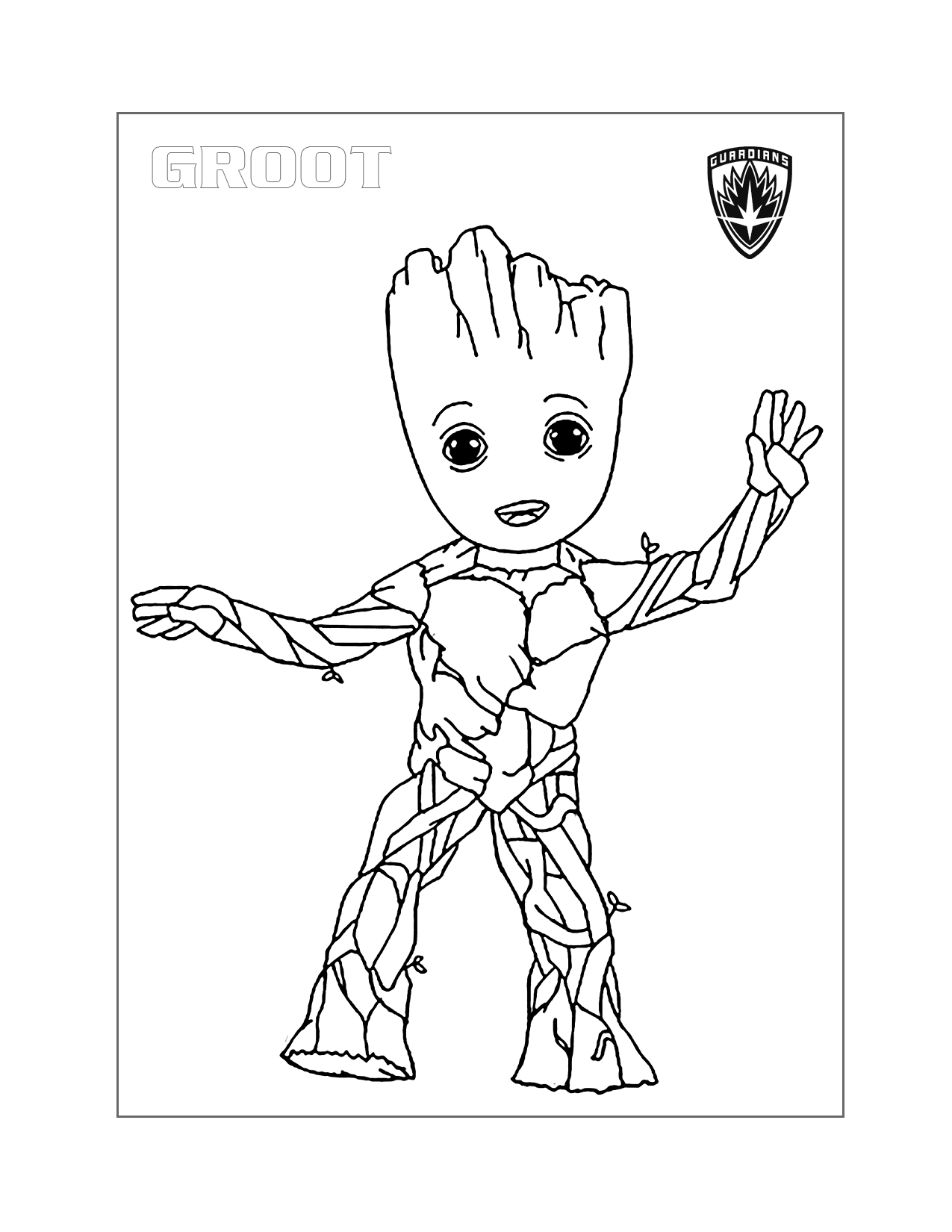 Groot Guardians Coloring Pages