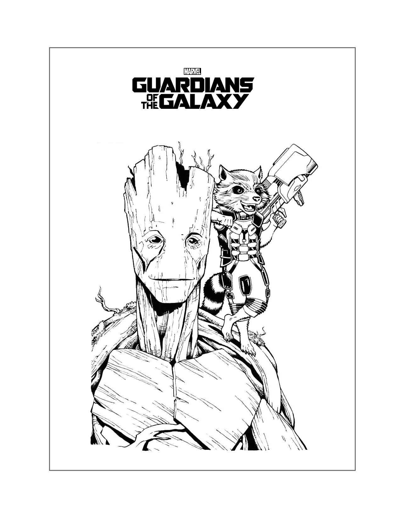Guardians Of The Galaxy Characters Coloring Pages