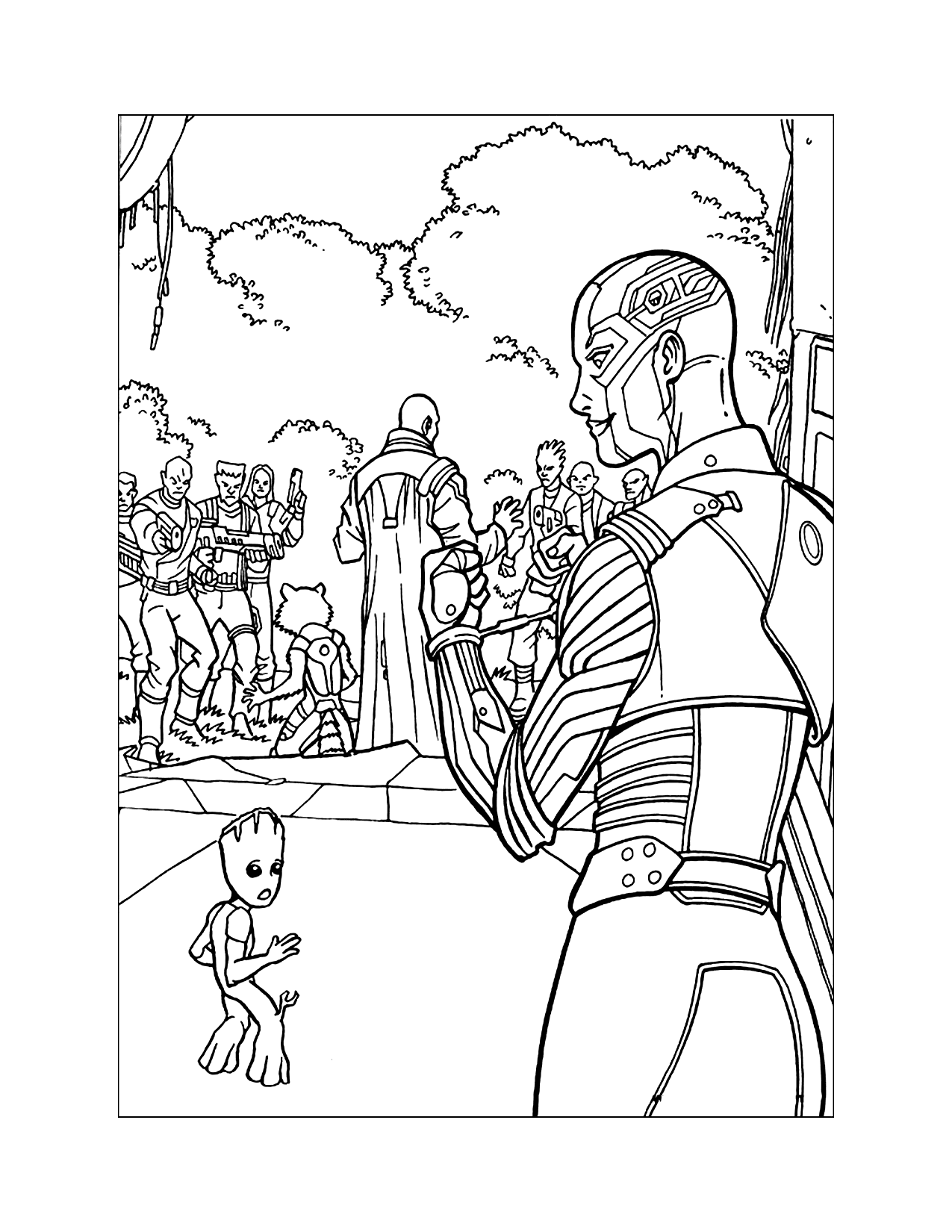 Guardians Of The Galaxy Movie Coloring Page