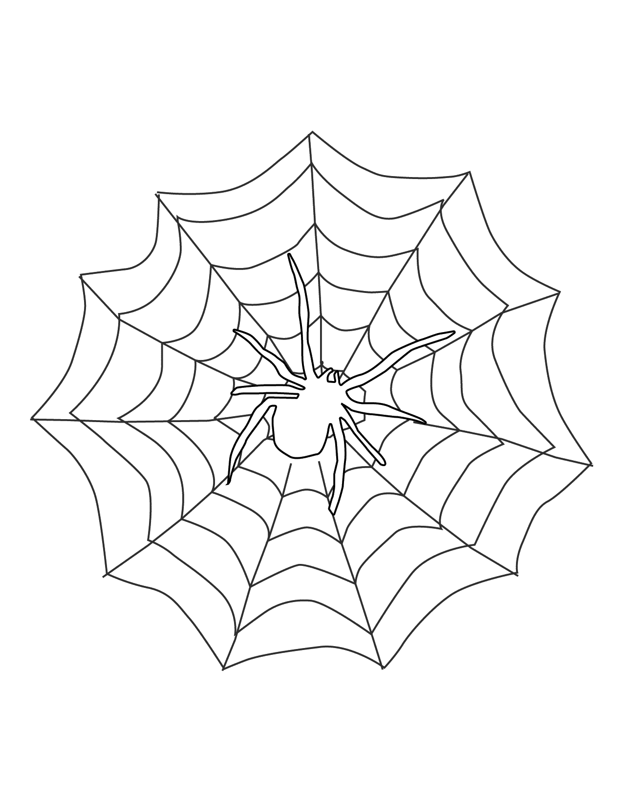 Halloween Spider Web Coloring Page