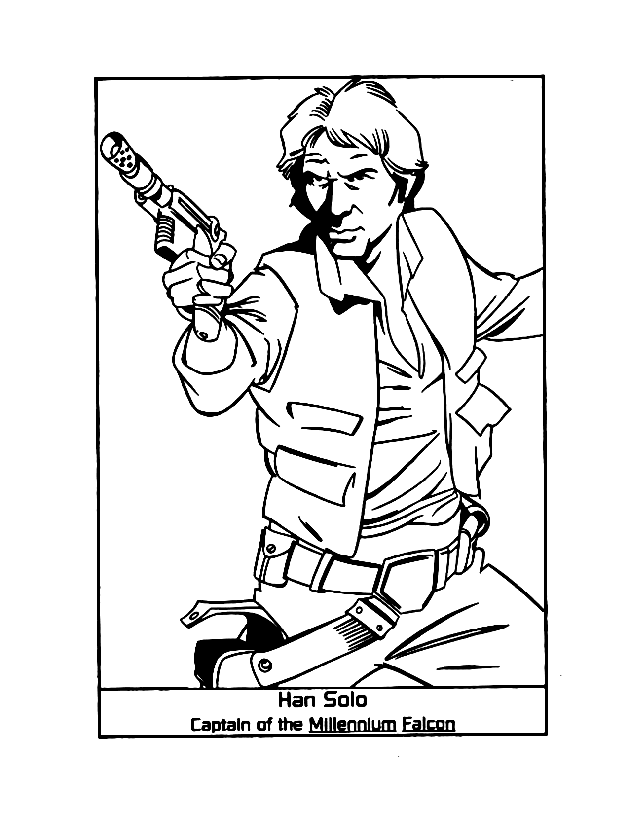 Han Solo Star Wars Coloring Page