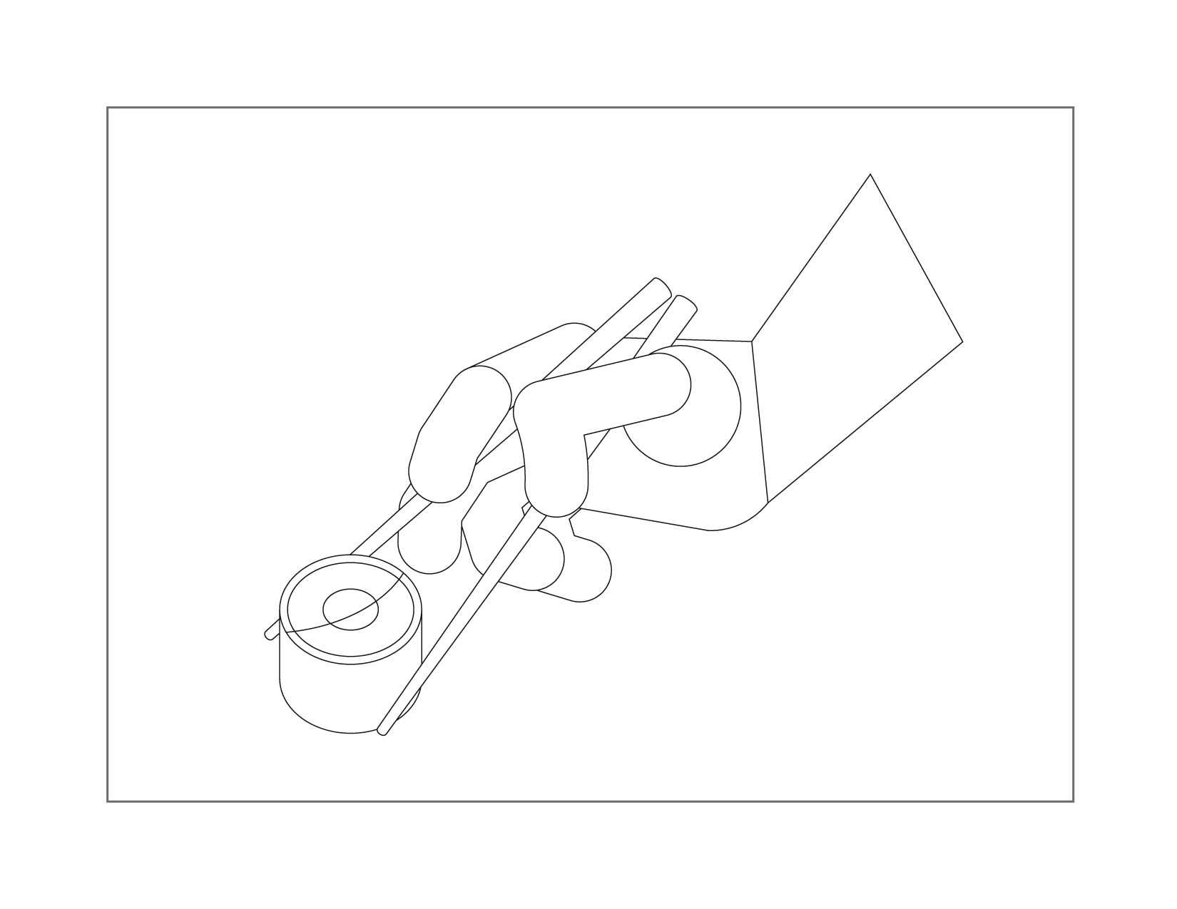 Hand Eating Sushi Coloring Page