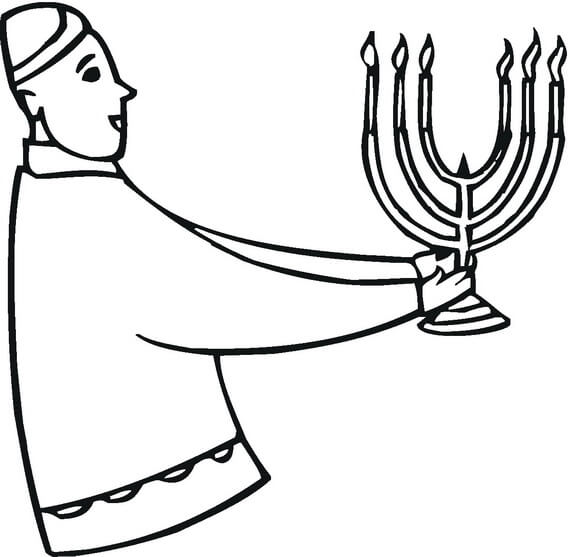 Hanukkah Coloring Page Printable