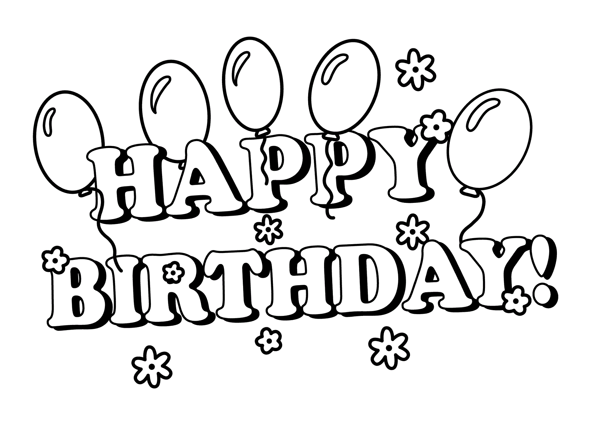 Happy Birthday Coloring Pages Printable Coloring Pages Grab Your 