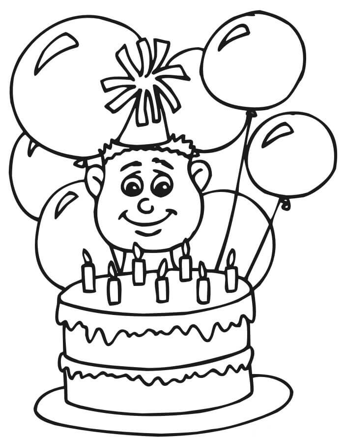 Happy Birthday Party Balloons Coloring Pages