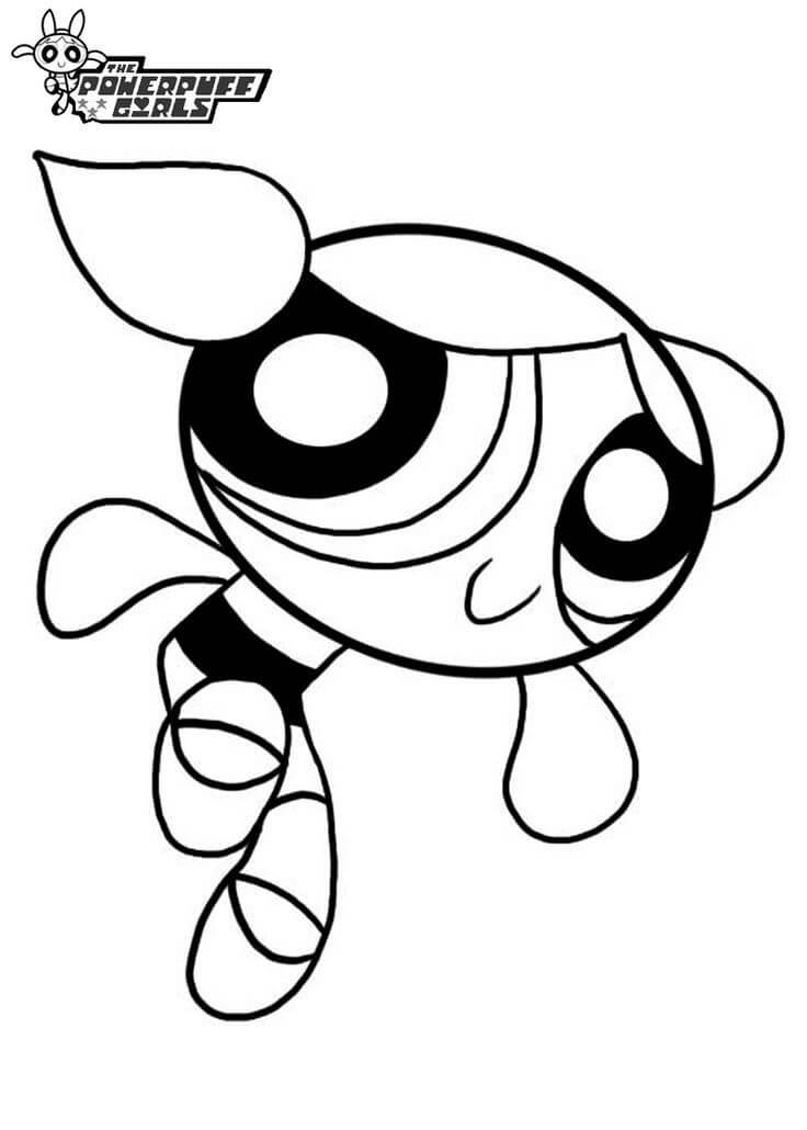 Happy Bubbles Powerpuff Girls Coloring Pages