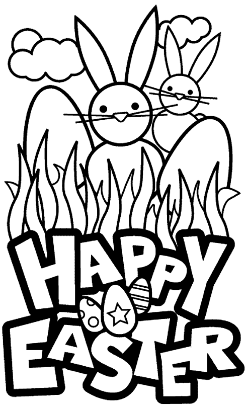 Happy Easter Coloring Page Picture