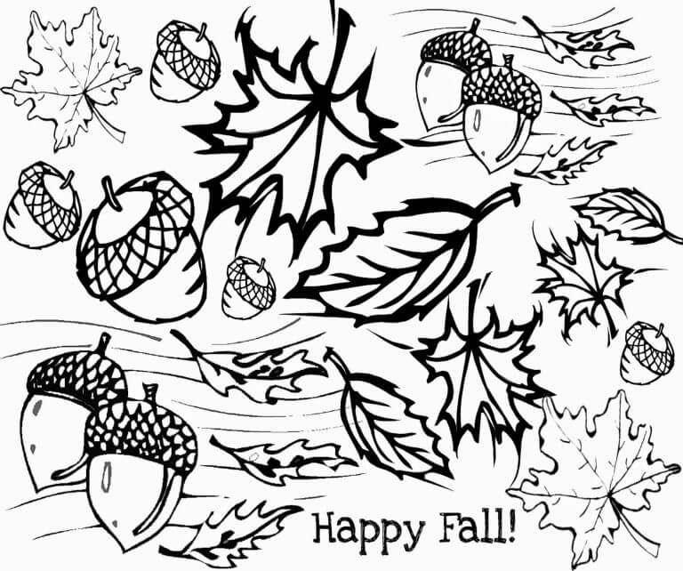 Happy Fall Coloring Pages