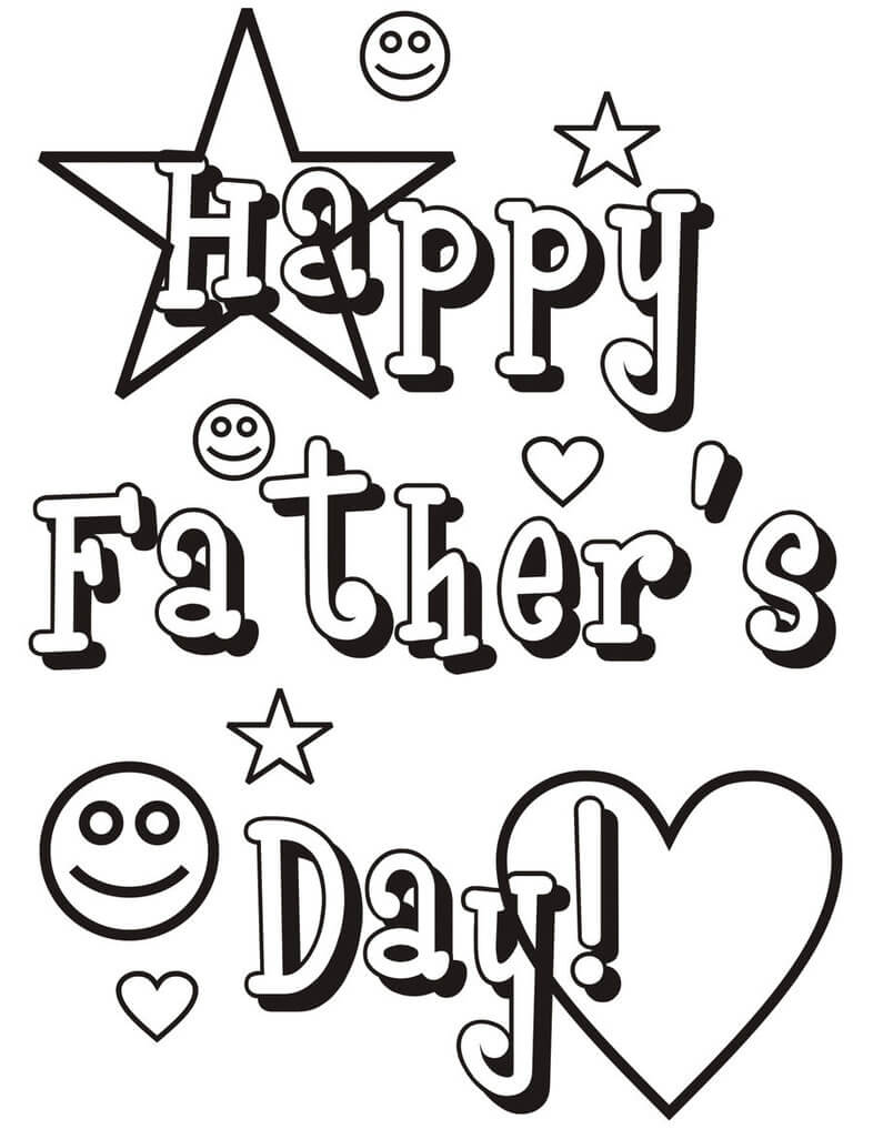 Happy Fathers Day Coloring Page