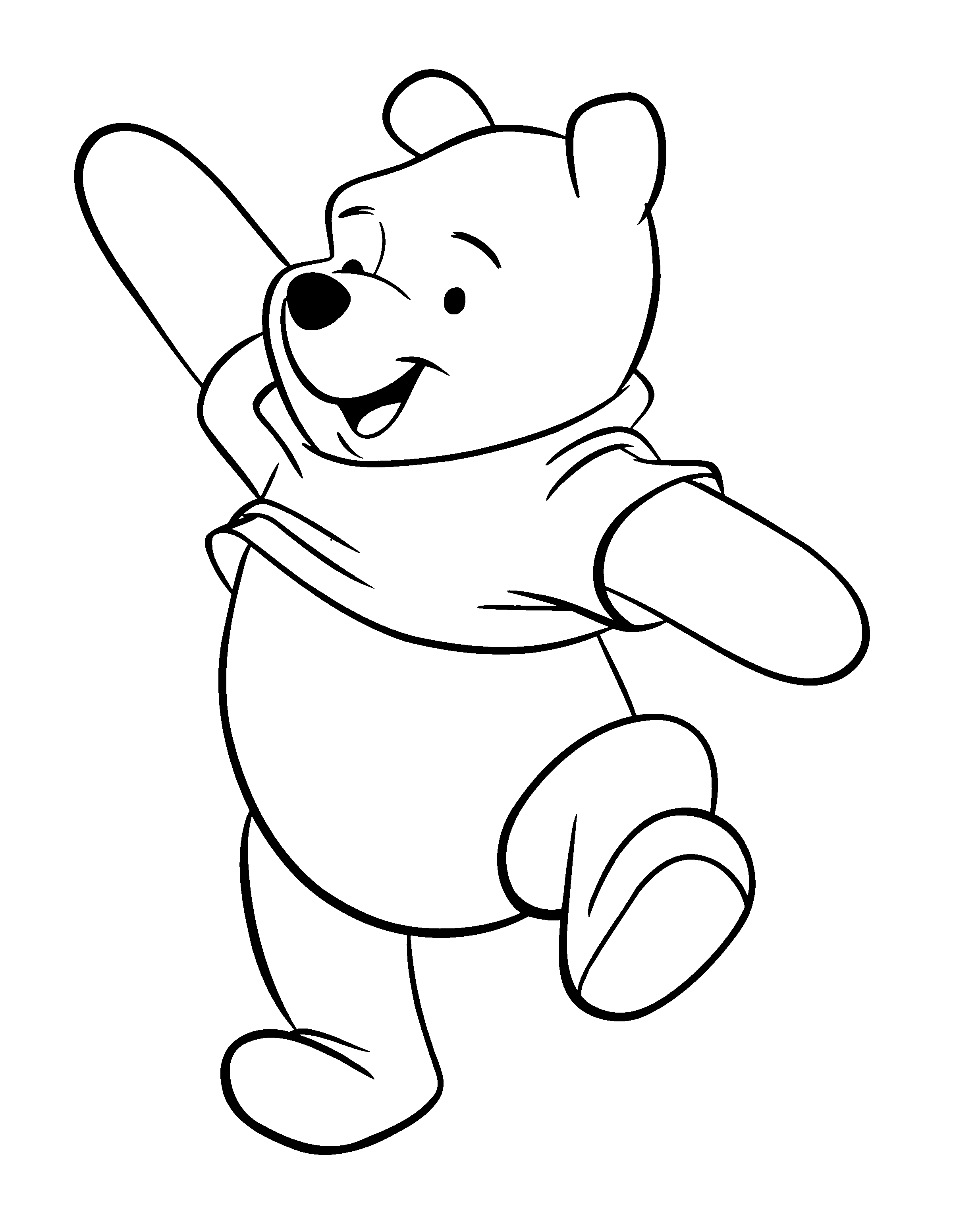 Happy Winnie The Pooh Coloring Pages
