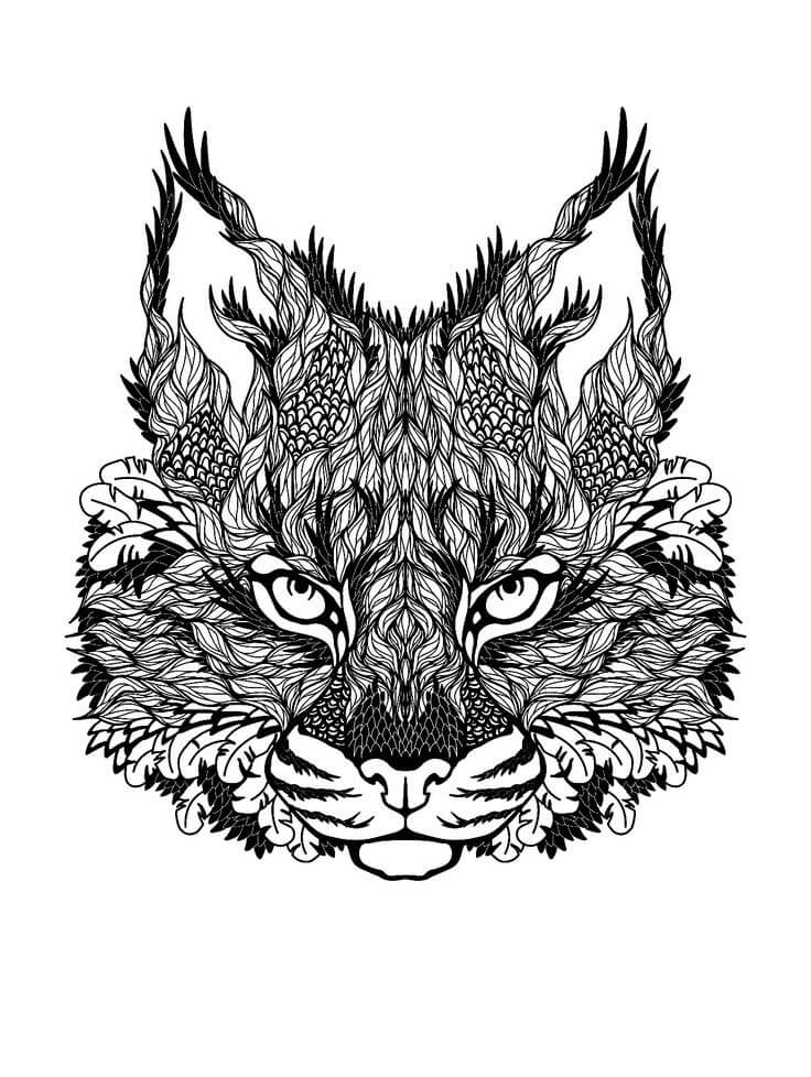 Hard Cat Coloring Pages for Adults