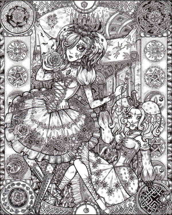 Steampunk Gothic Fairy Coloring Pages julie's passion for coloring