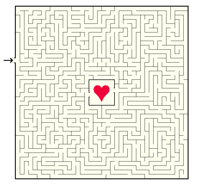 Hard Valentines Day Maze