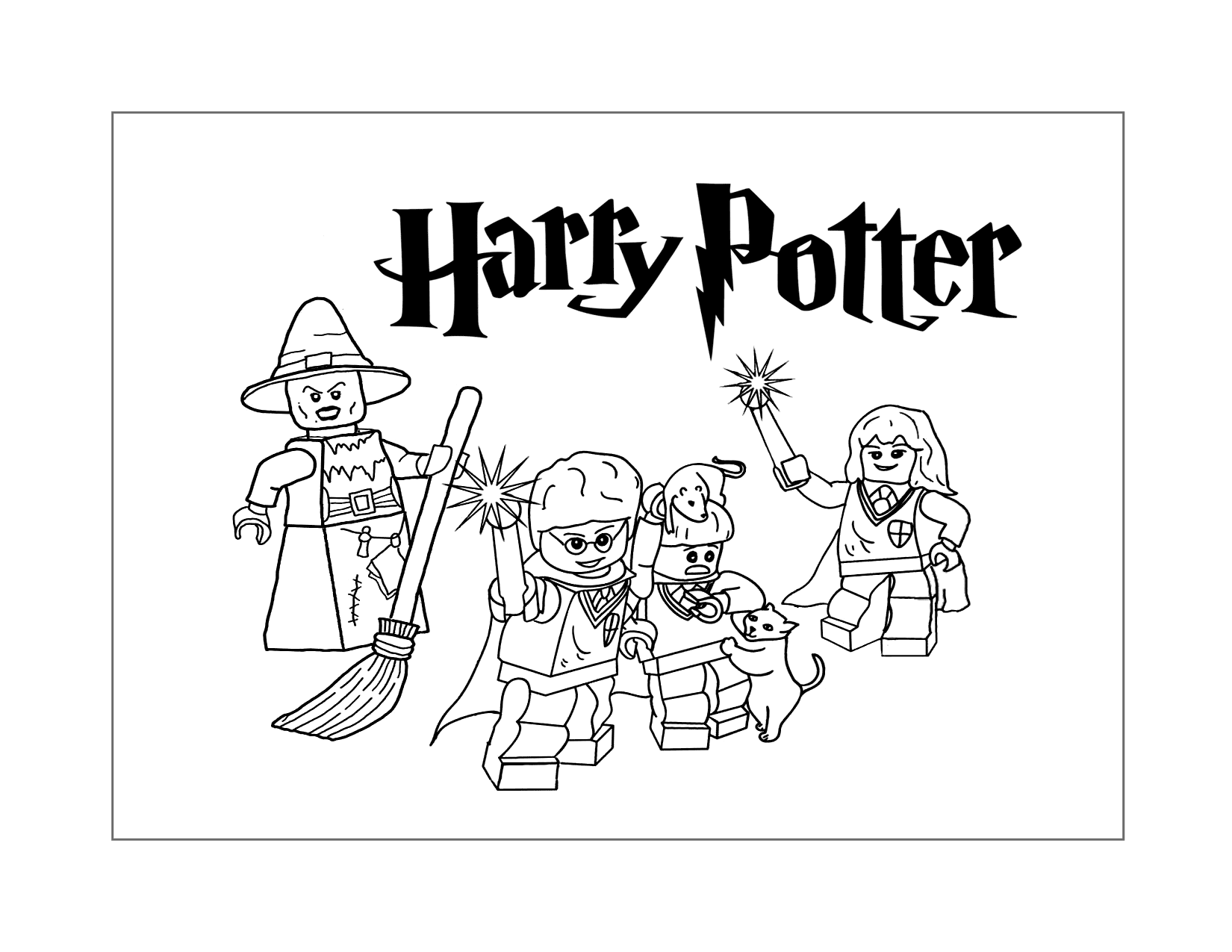 Harry Potter Lego Coloring Page