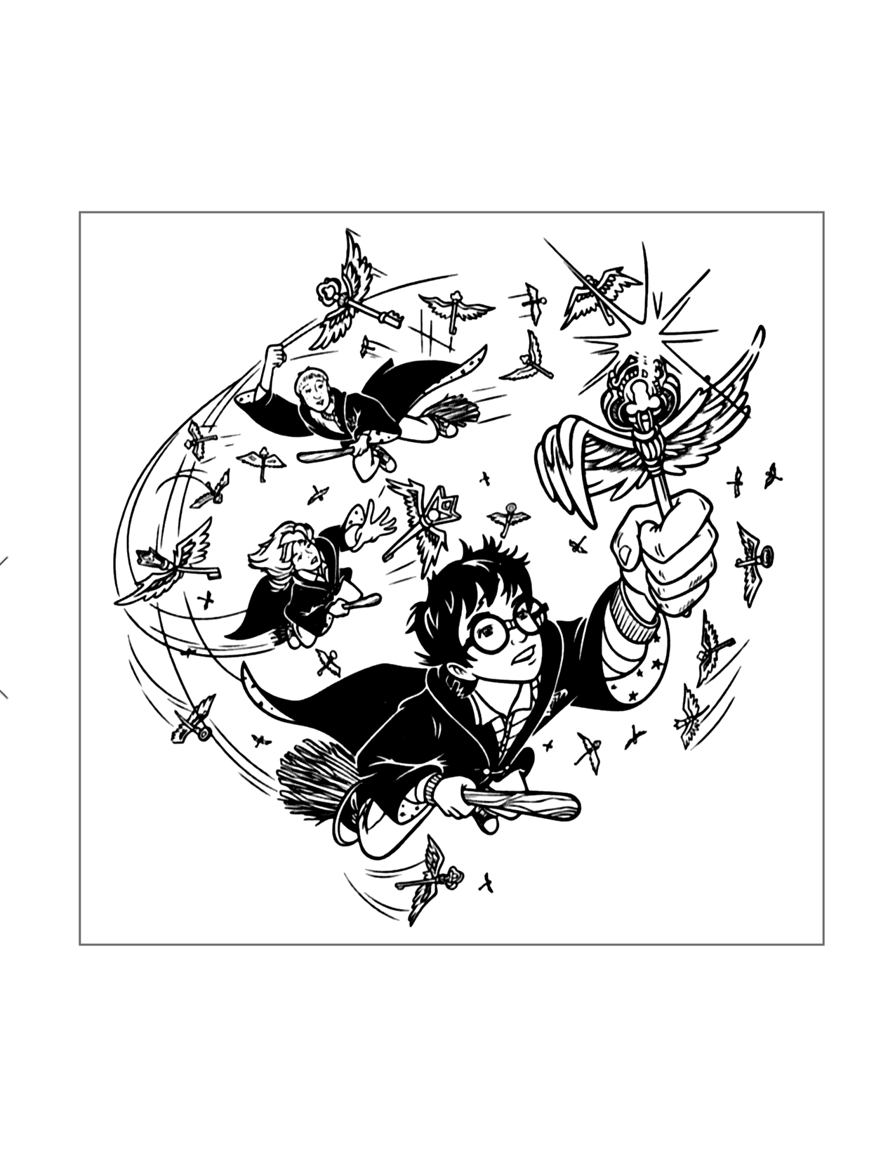 Harry Potter Quidditch Coloring Page