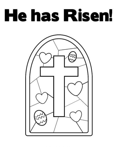 He Has Risen Easter Coloring Pages