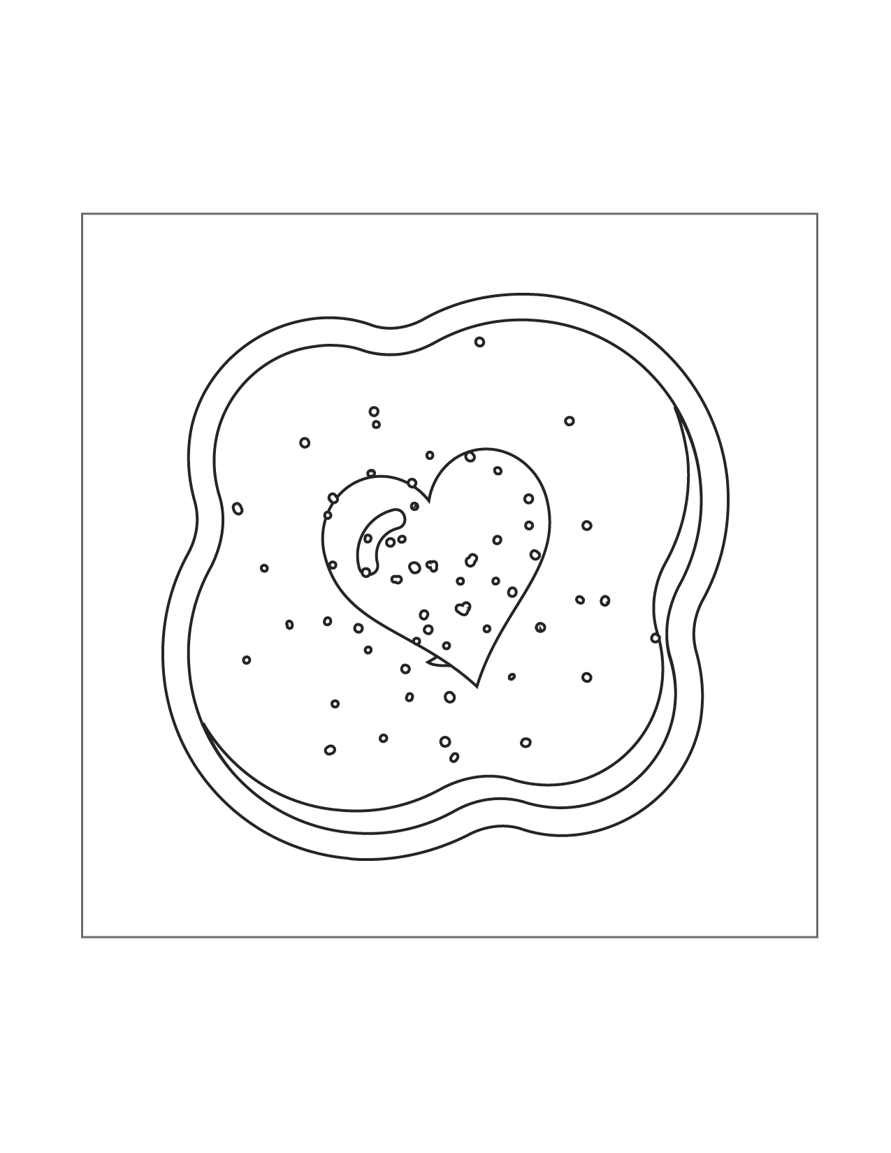 Heart Eggs Coloring Page