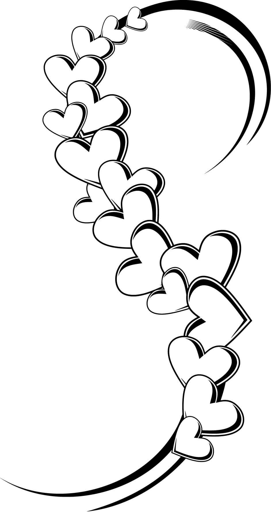 Heart Swish Coloring Pages