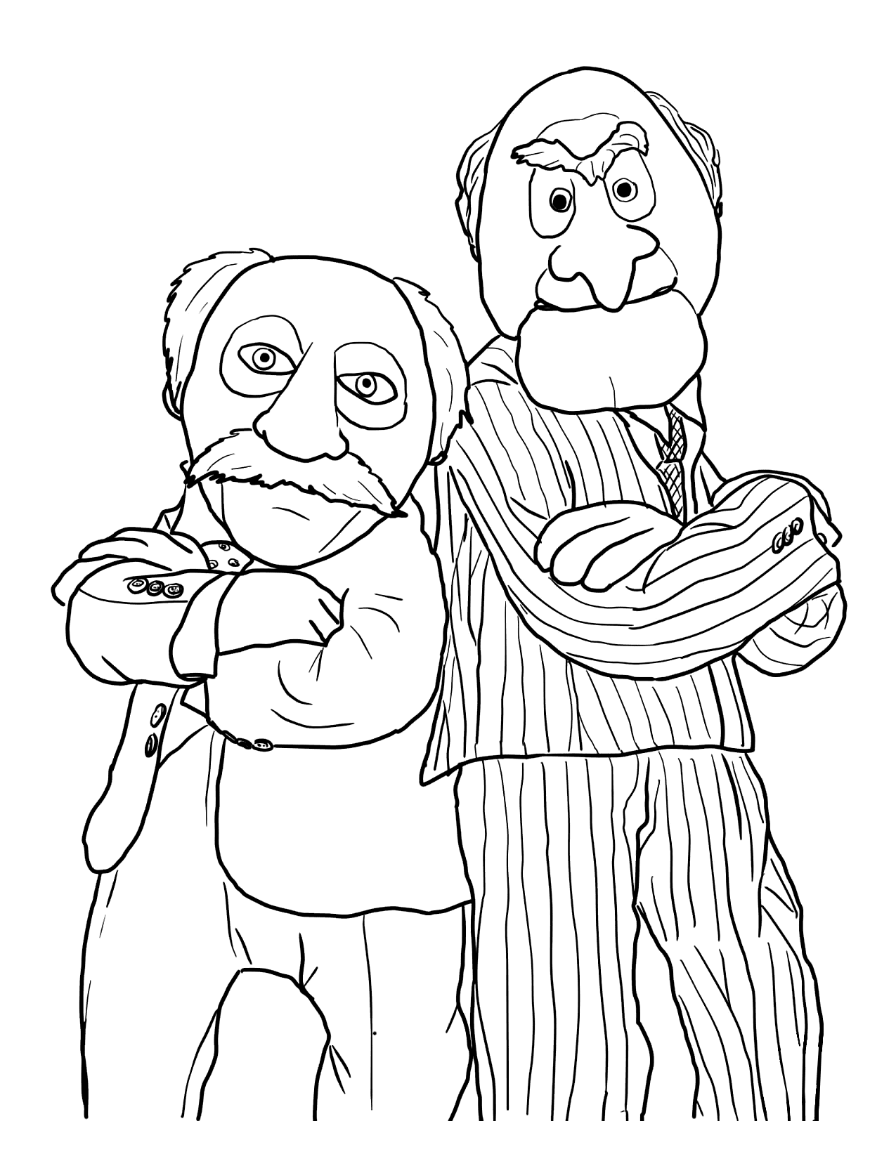 Hecklers Muppet Show Coloring Page