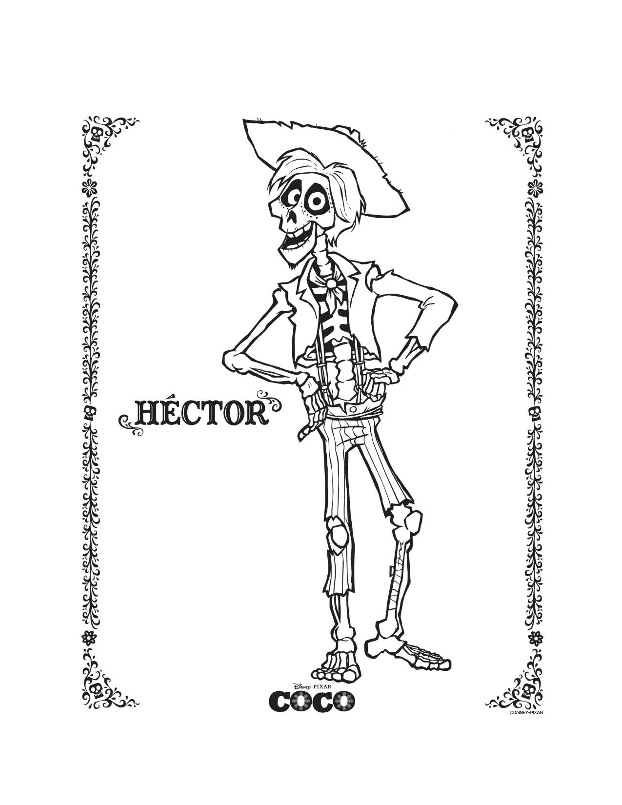 Hector Coco Coloring Page
