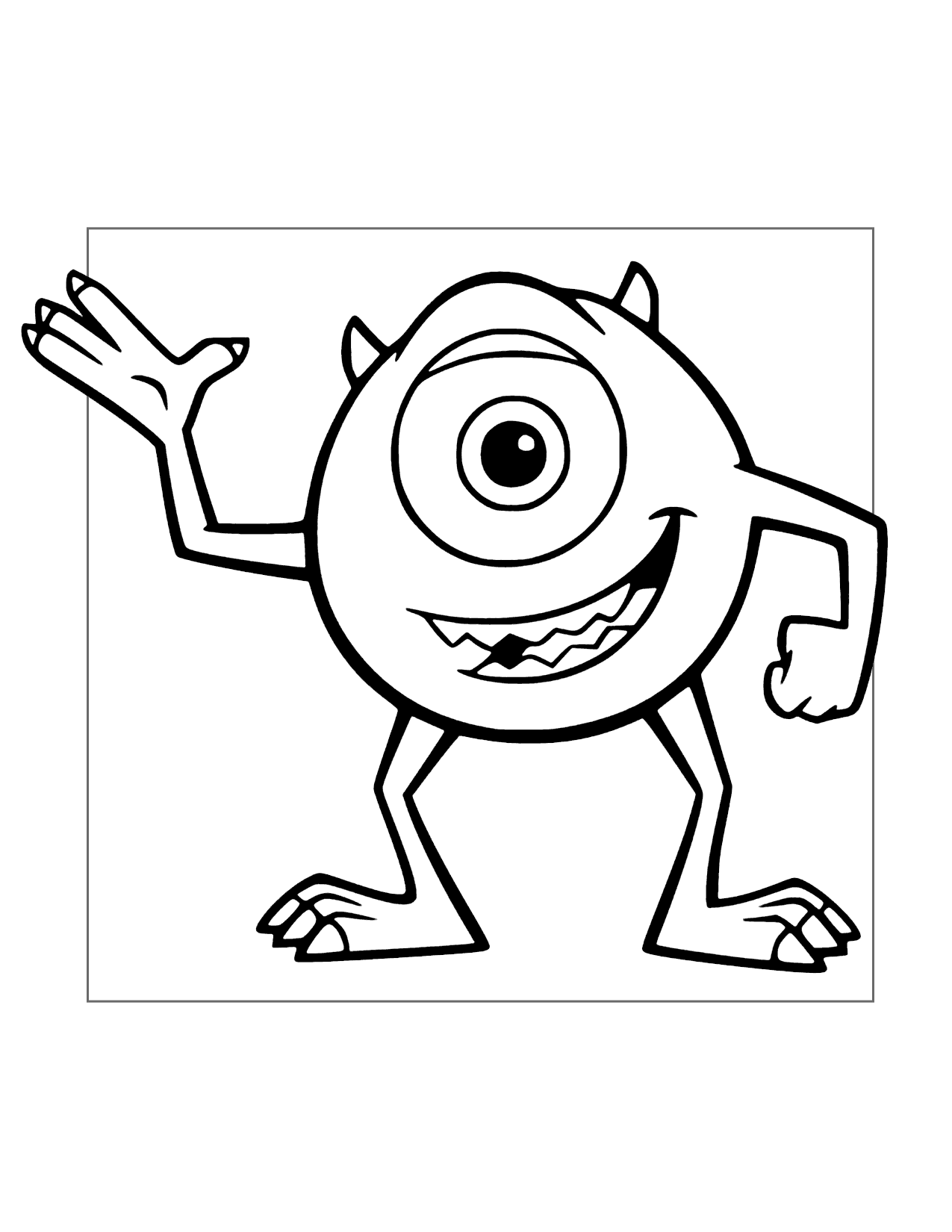 Hi Mike Monsters Inc Coloring Page