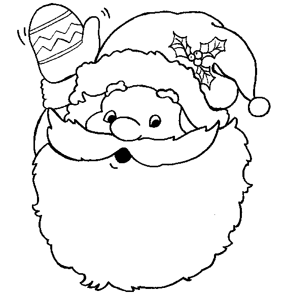 Hi Santa Coloring Page For Preschoolers