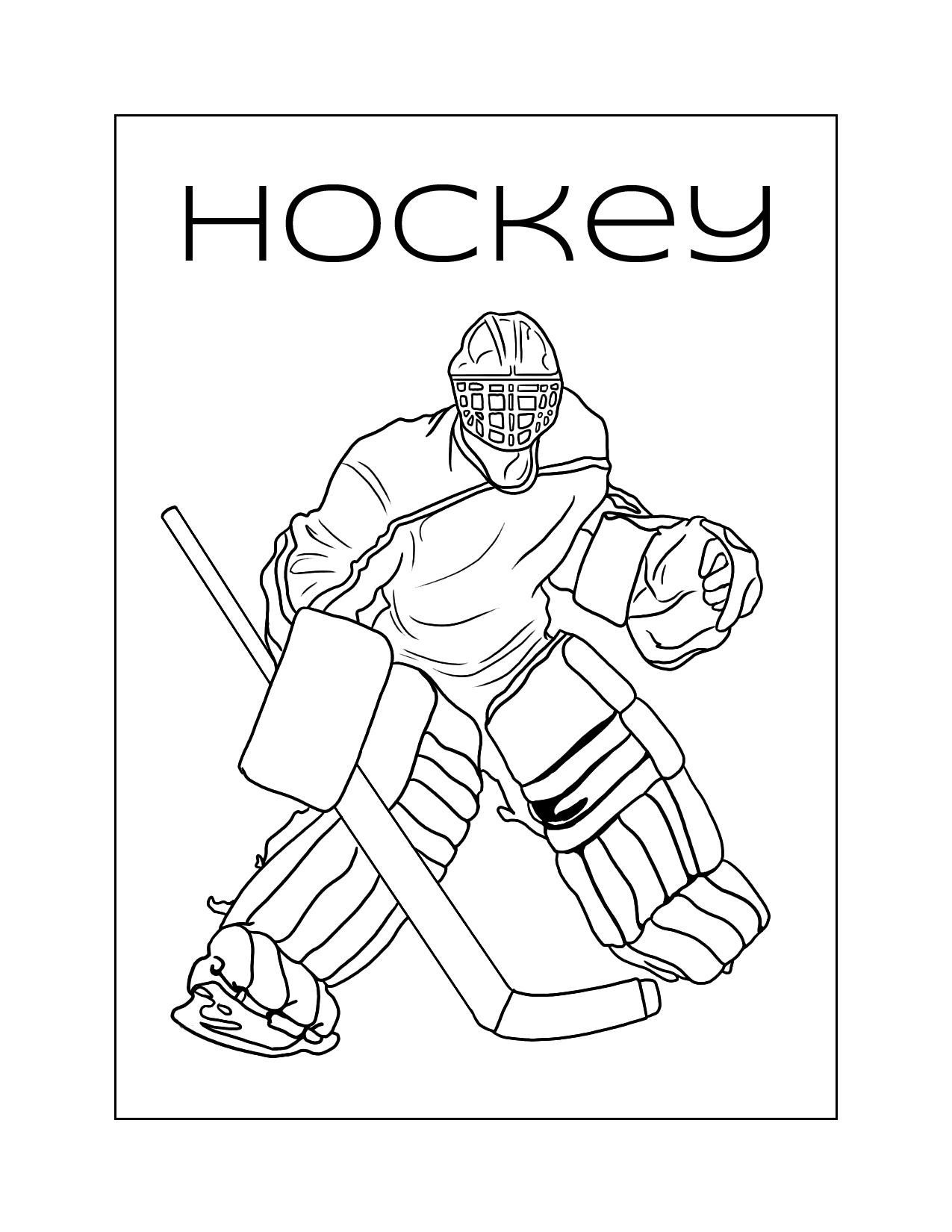 Hockey Goalie Coloring Pages