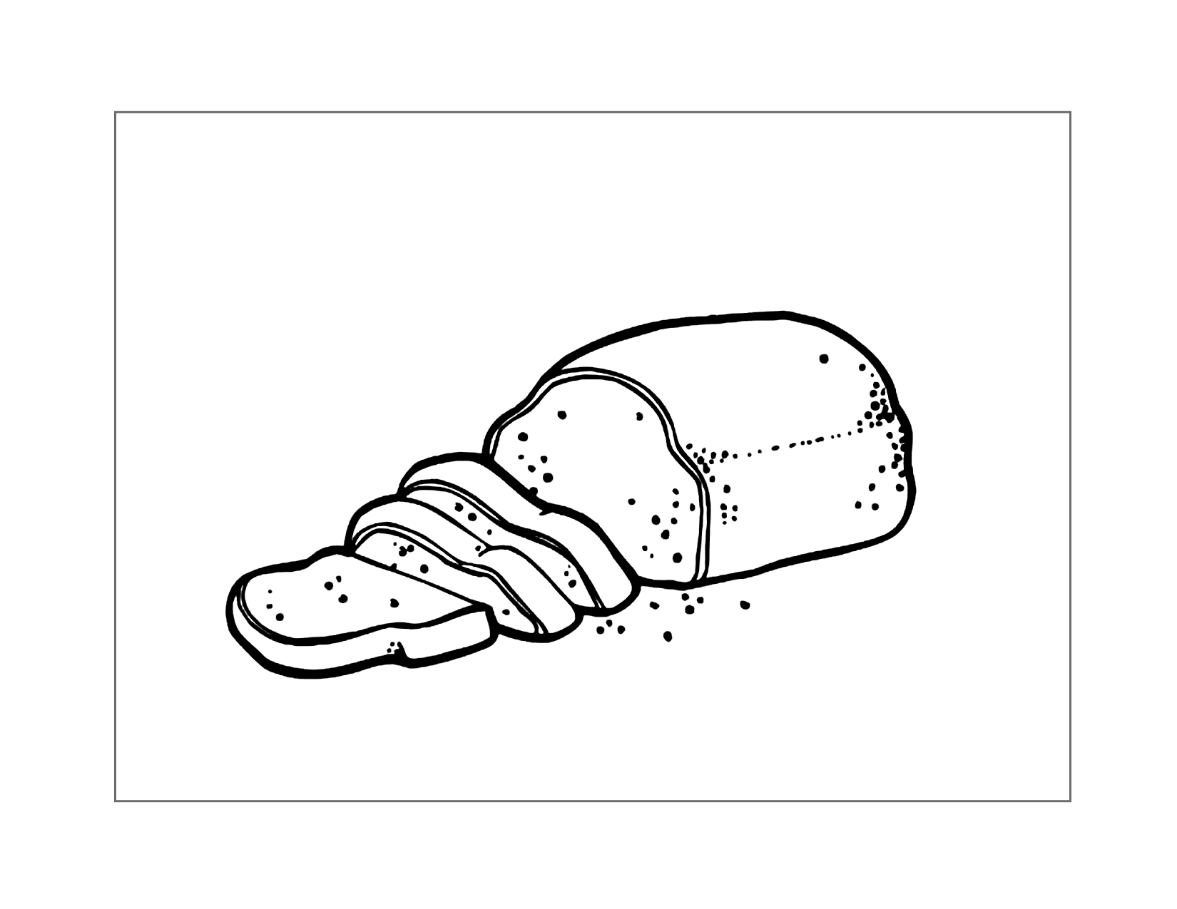 Homemade Sliced Bread Coloring Page 1