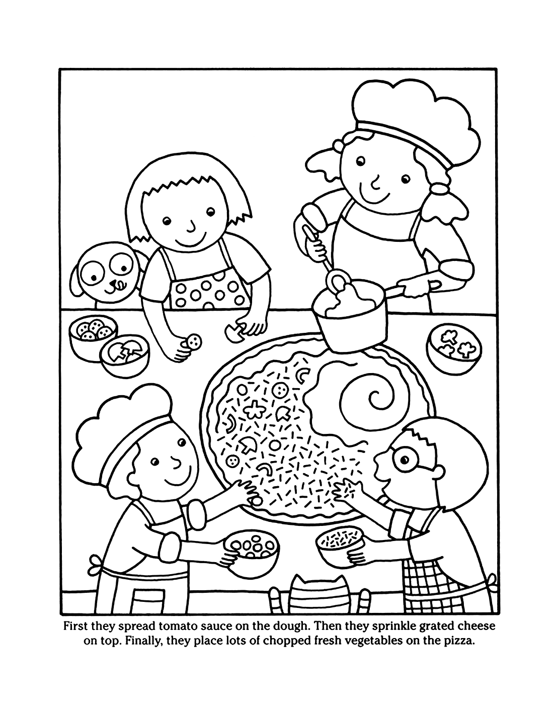 Colouring pizza delivering