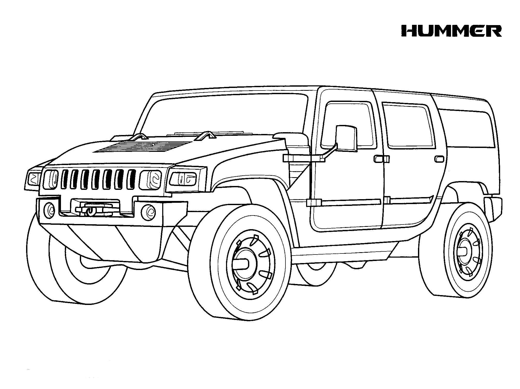 Hummer Car Coloring Pages