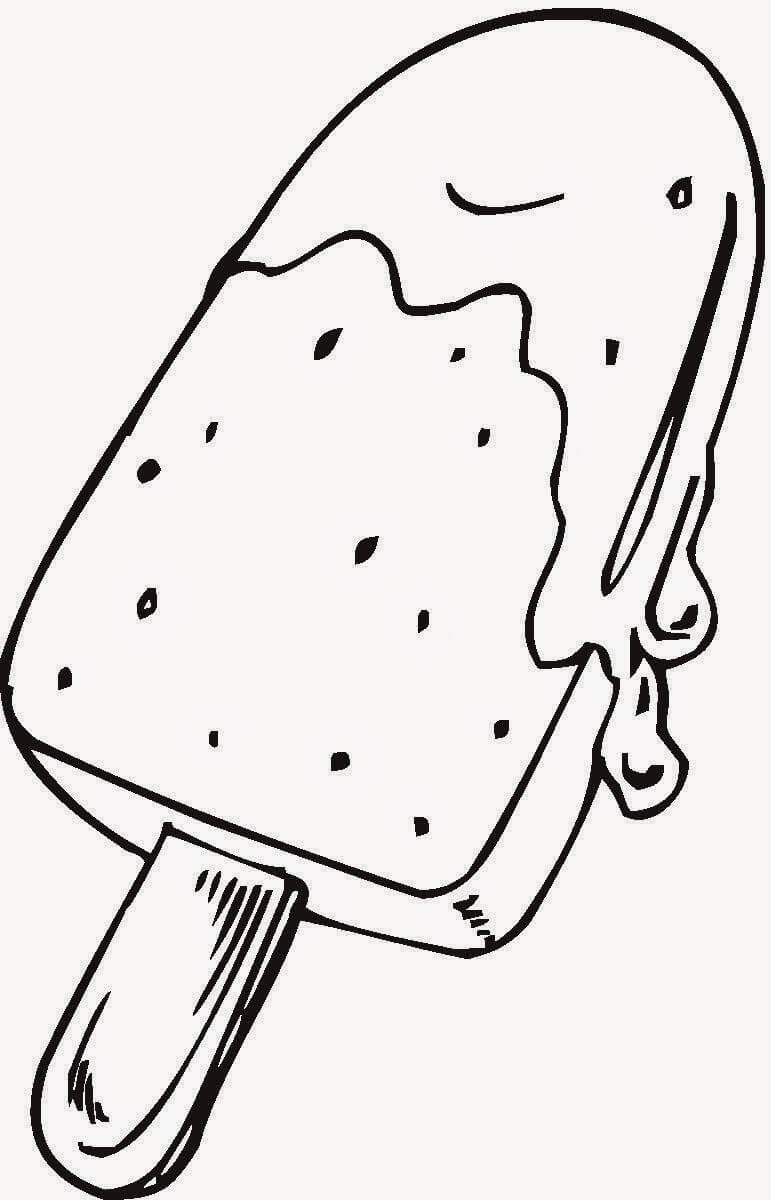 Ice Cream Bar Coloring Page