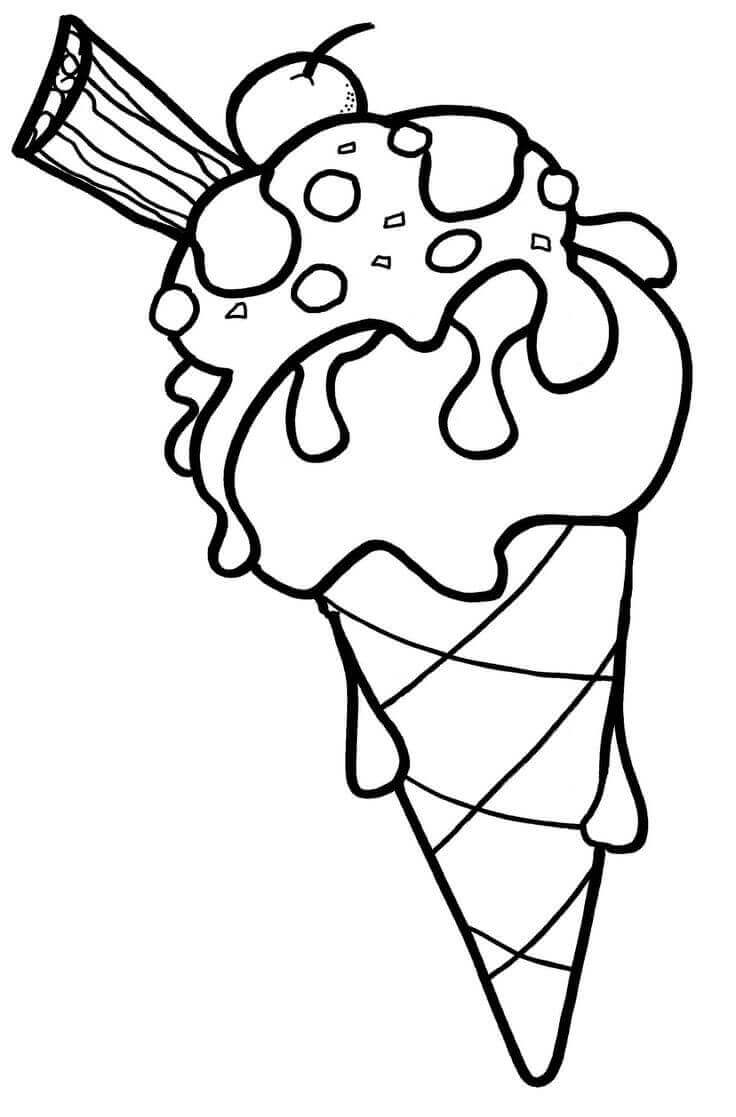 Ice Cream Food Coloring Pages