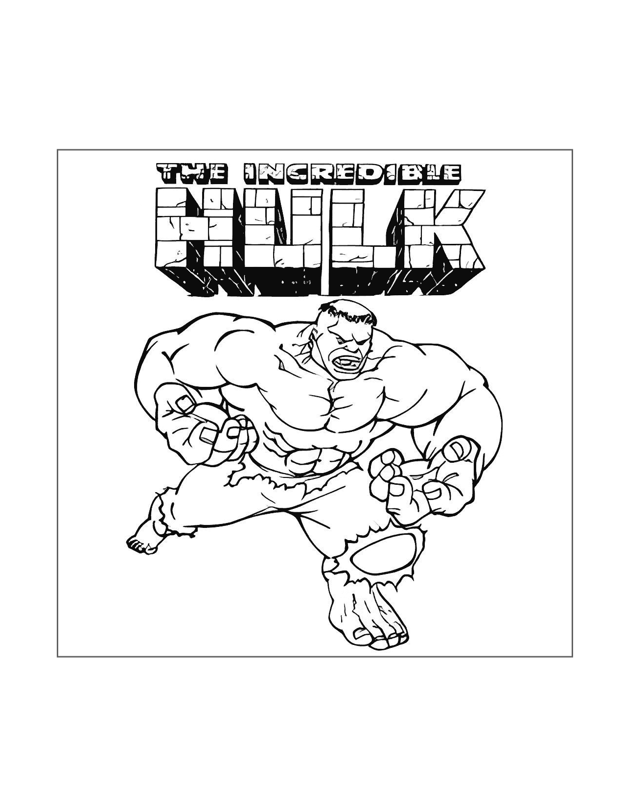 Incredible Hulk Coloring Page